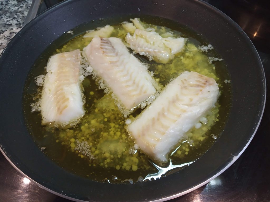 Arroz con bacalao y verduras