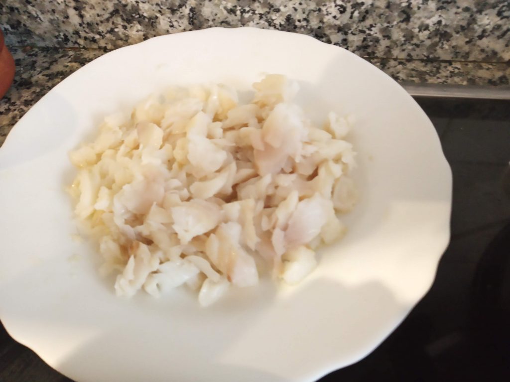 Arroz con bacalao y verduras