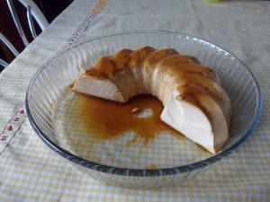 Flan de turrón