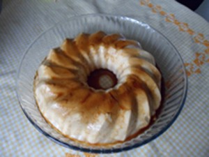 Flan de turrón