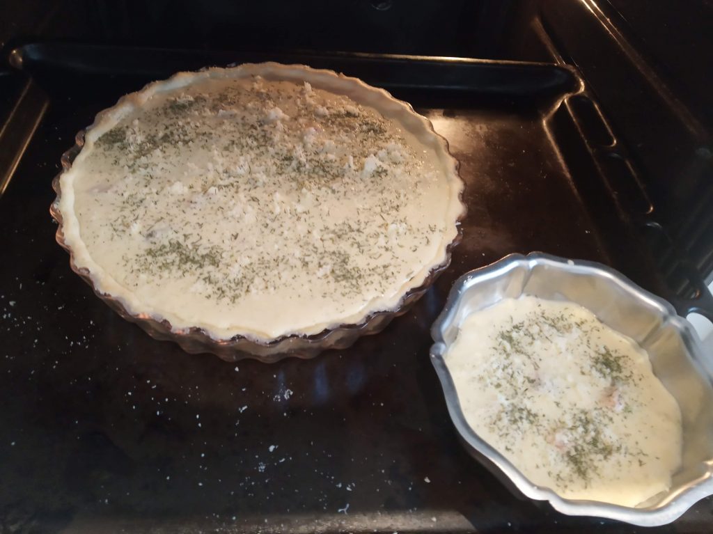 Quiche de salmón y puerro