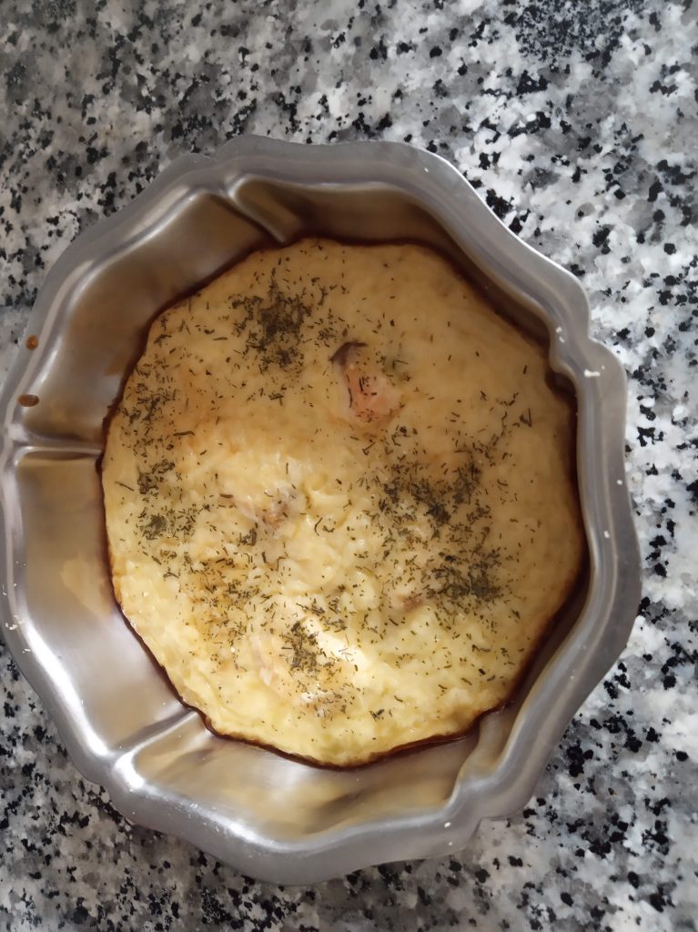 Quiche de salmón y puerro