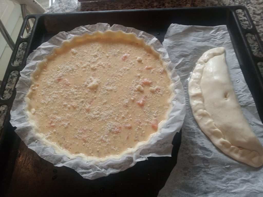 Quiche de salmón y puerro