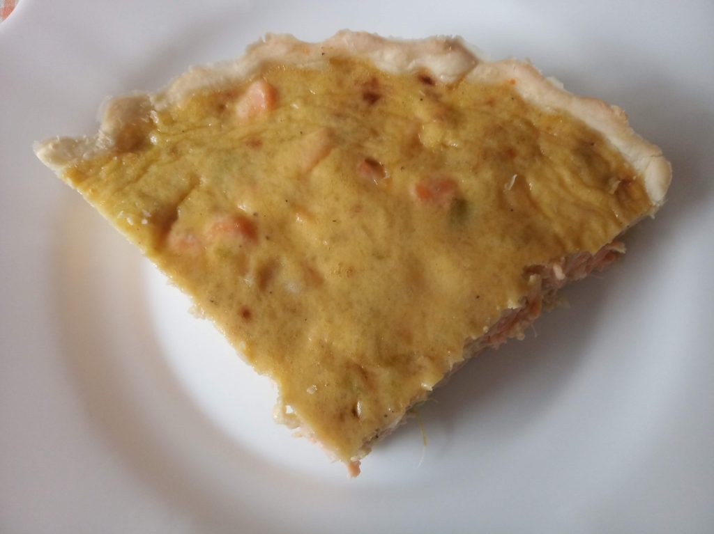 Quiche de salmón y puerro