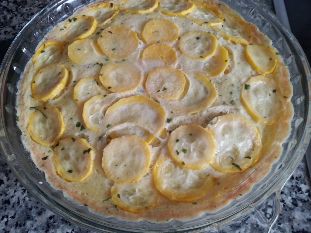 Quiche al Microondas de calabacín - tomate y aceitunas