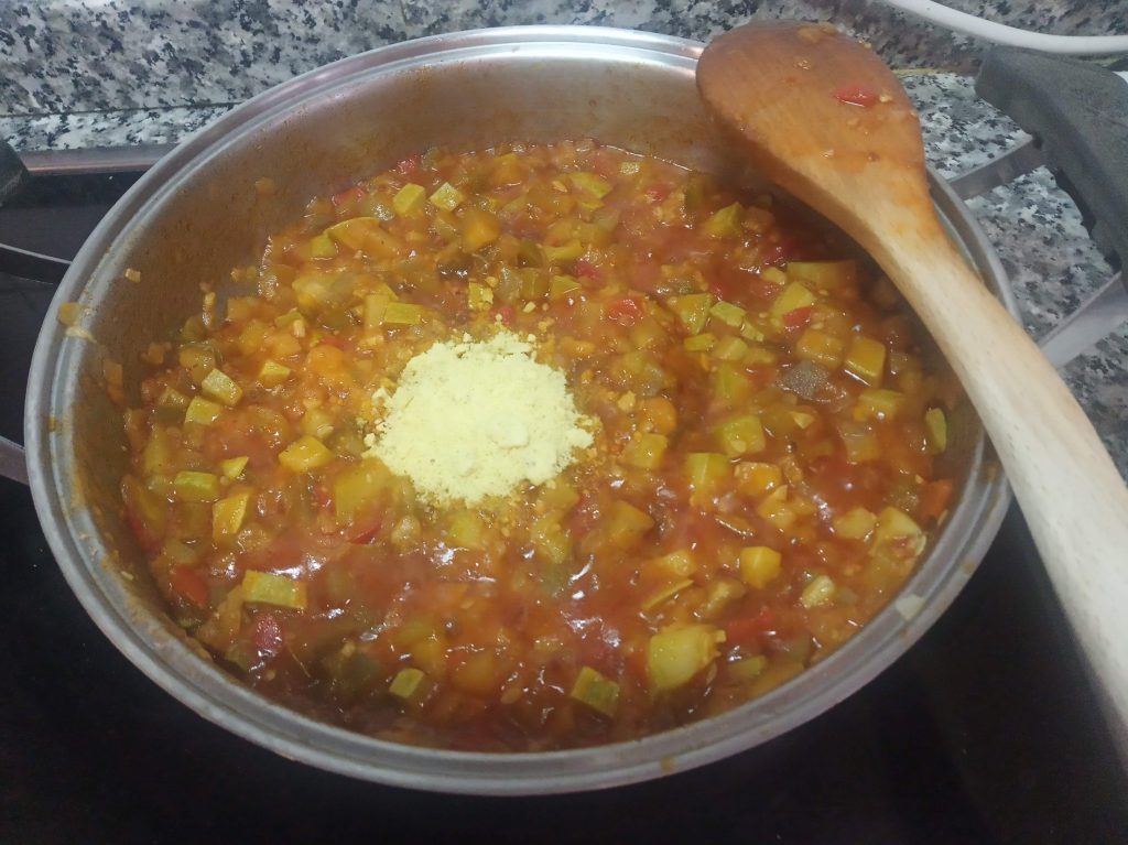 Arroz con calabacín y berenjenas