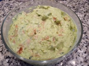 Guacamole con salmon ahumado