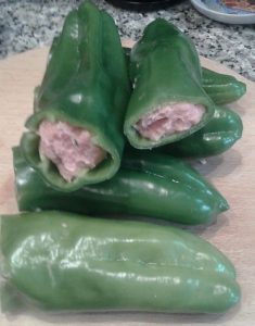 Pimientos rellenos de carne a la pimienta