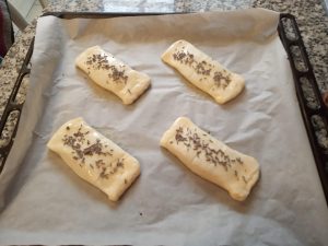 Napolitanas rellenas de chocolate de almendras o avellanas