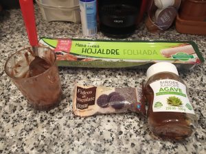 Napolitanas rellenas de chocolate de almendras o avellanas