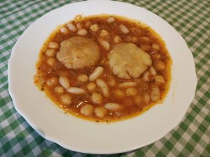 Potaje de Bacalao en tortitas