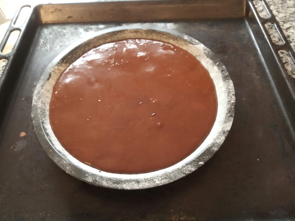 Bizcocho de chocolate y plátano