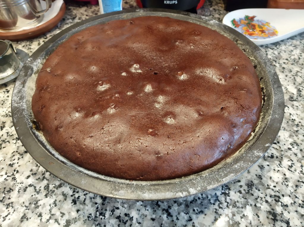 Bizcocho de chocolate y plátano