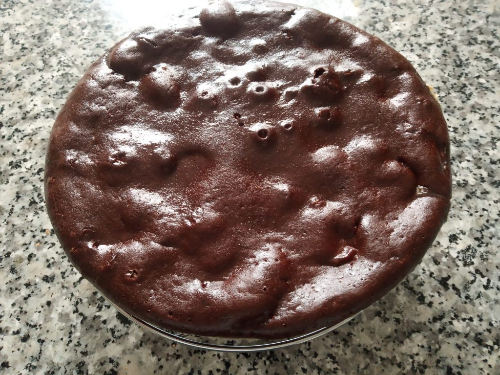 Bizcocho de chocolate y plátano