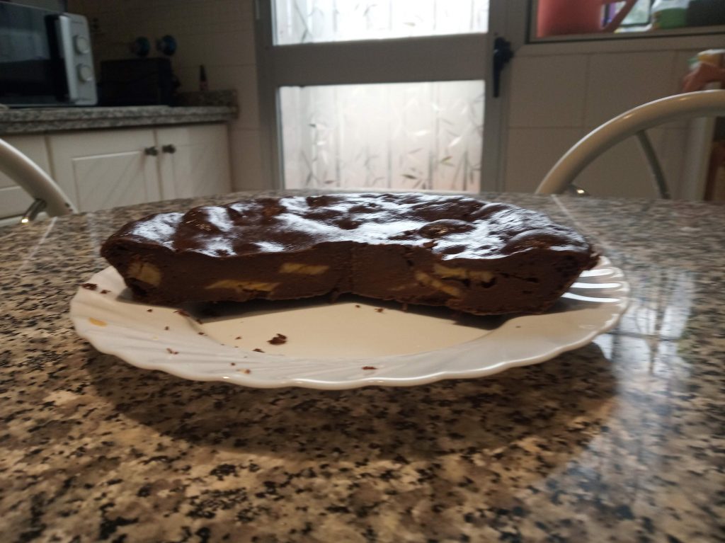 Bizcocho de chocolate y plátano