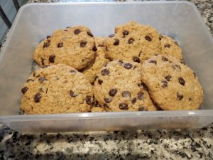 Cookies de copos de avena y perlitas de chocolate