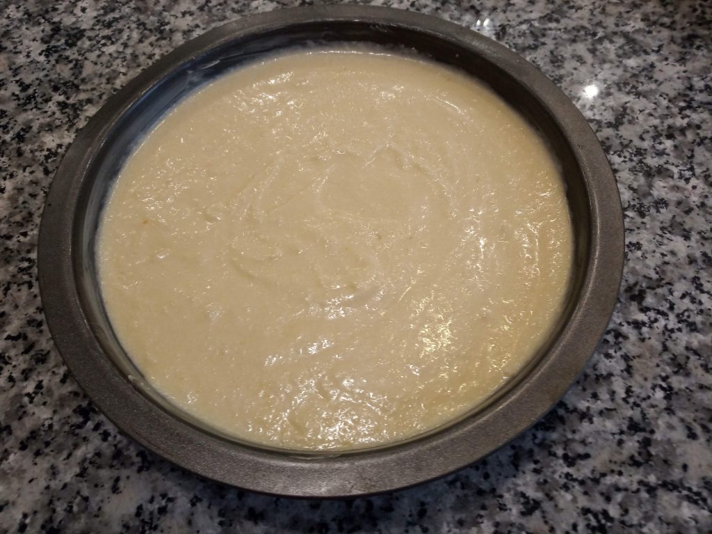 Bizcocho de mantequilla y coco (con la 1/2 de ingredientes)