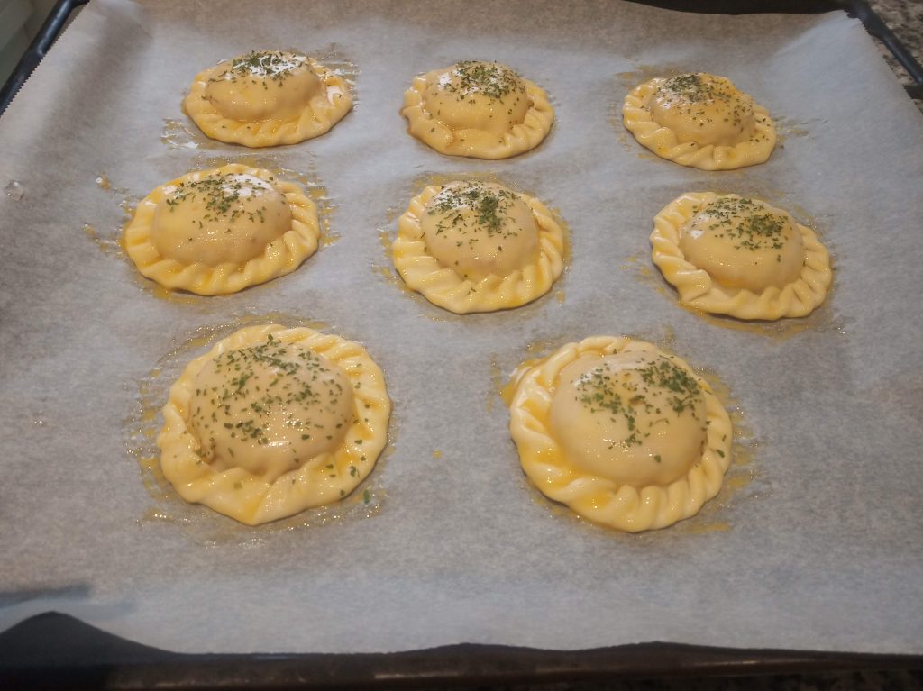 Empanadillas de hamburguesas mini de pollo