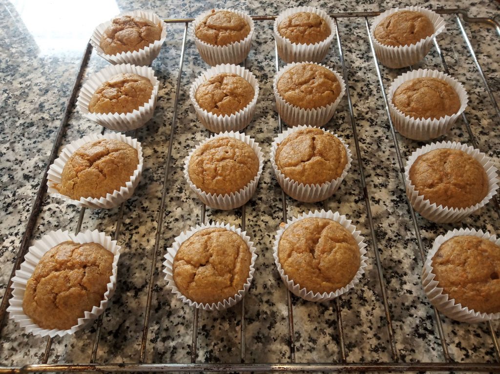 Magdalenas o Muffins de zanahoria y plátano