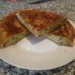 Tortilla de puré de patatas con verdura