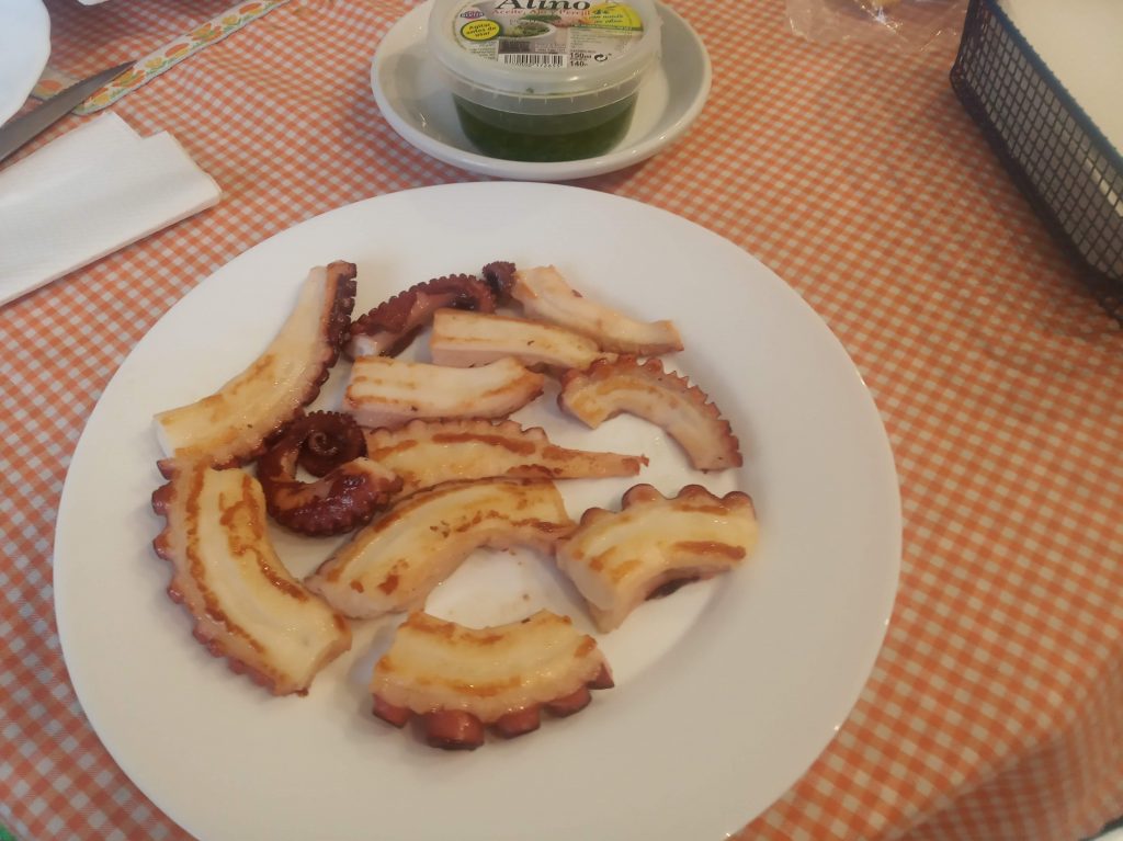 Pulpo cocido a la plancha