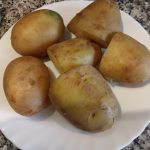 Tortilla de patatas cocidas al microondas con bacón