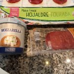 Hojaldre de chorizo y mozzarella