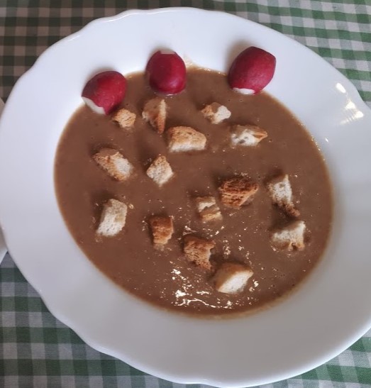 Puré de lentejas con cebolla