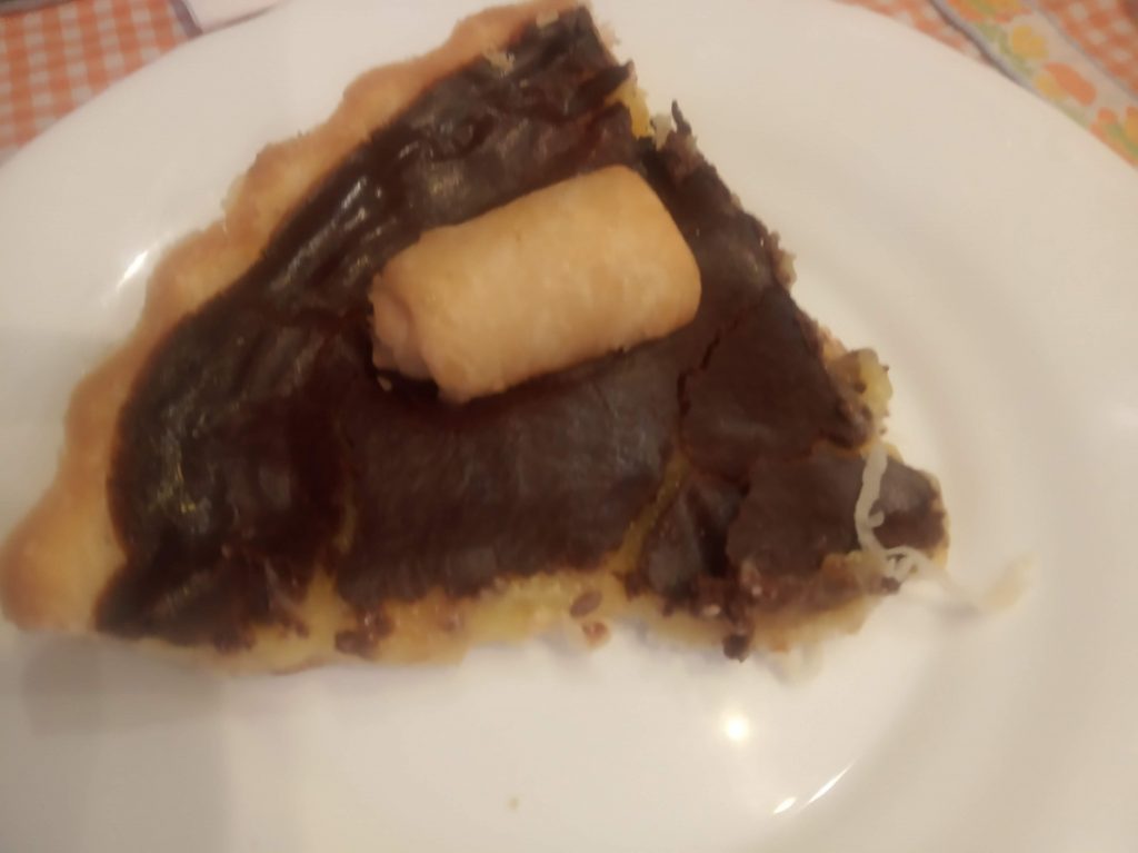 Tarta de hojaldre con crema pastelera y chocolate Exprés