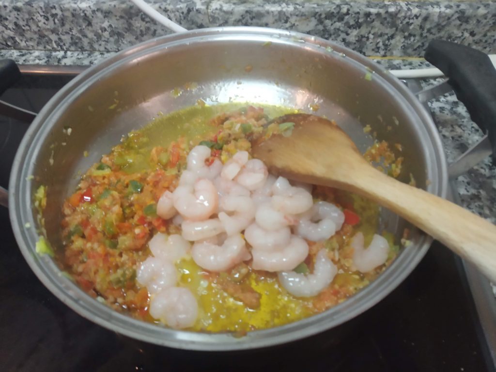 Arroz meloso con gambas