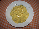 Ñoguis con salsa de queso